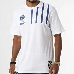 Meilleure vente 🎁 Tee 👚 Shirt OM 767311 Blanc de Puma 🧨
