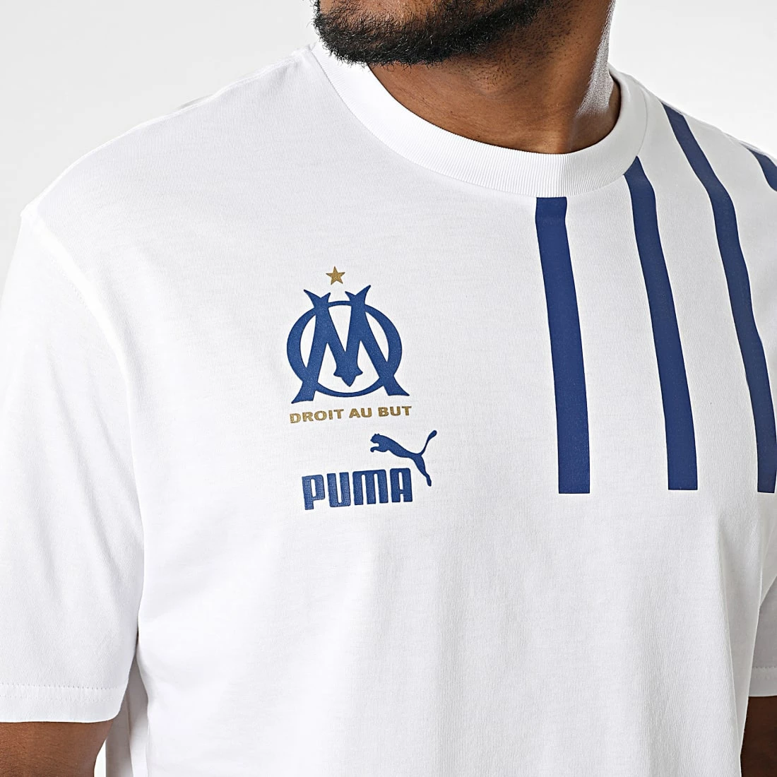 Meilleure vente 🎁 Tee 👚 Shirt OM 767311 Blanc de Puma 🧨 4 Meilleure vente 🎁 Tee 👚 Shirt OM 767311 Blanc de Puma 🧨 – Image 2
