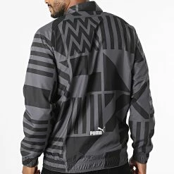 Nouveau ⌛ Veste Zippée AC Milan Prematch 767551 Gris Anthracite de Puma 👏 -Puma Soldes 2022 puma 331988 767551 01 20220811T161517 04