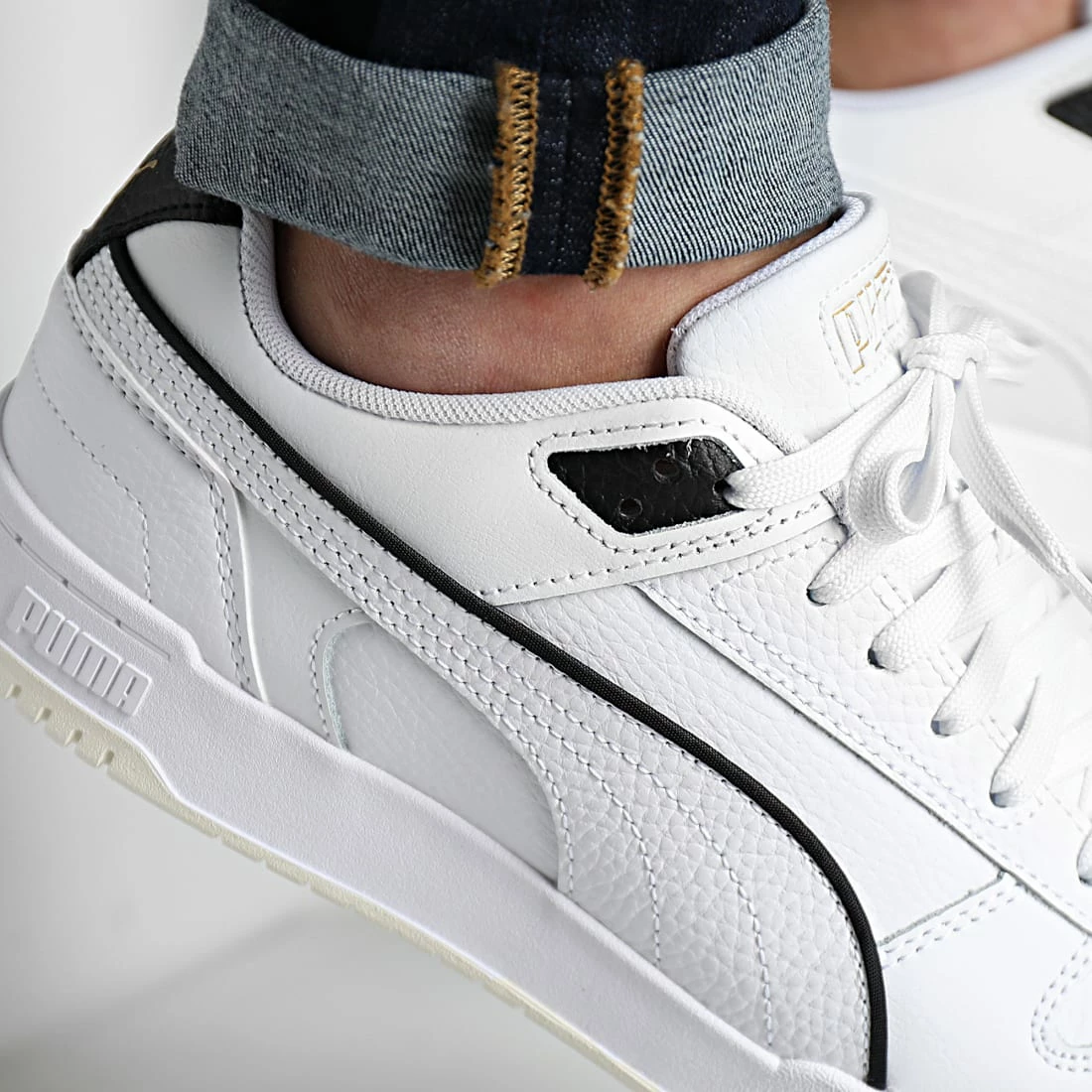 Tout neuf 🧨 Baskets RBD Game Low 386373 Puma White Puma Black Gold 🔥 4 Tout neuf 🧨 Baskets RBD Game Low 386373 Puma White Puma Black Gold 🔥 – Image 2