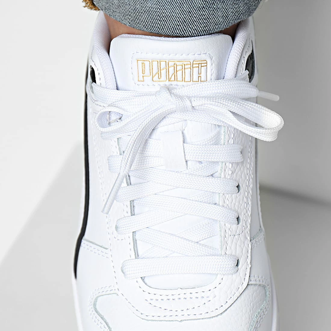 Tout neuf 🧨 Baskets RBD Game Low 386373 Puma White Puma Black Gold 🔥 5 Tout neuf 🧨 Baskets RBD Game Low 386373 Puma White Puma Black Gold 🔥 – Image 3