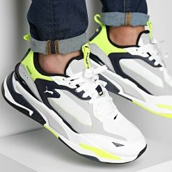 Meilleure vente 👍 Baskets RS Fast Limiter 385043 White Mist Yellow Alert de Puma 🤩