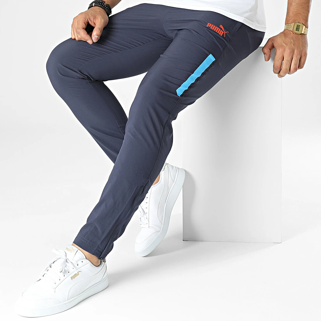 Le moins cher 😍 Pantalon Jogging OM Prematch 769669 Bleu Marine de Puma ⌛ 5 Le moins cher 😍 Pantalon Jogging OM Prematch 769669 Bleu Marine de Puma ⌛ – Image 3