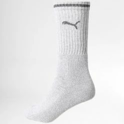 Nouveau ⌛ Lot De 3 Paires De Chaussettes 100000946 Gris Chiné de Puma 😀 -Puma Soldes 2022 puma 332916 100000946 003 20220819T145539 04