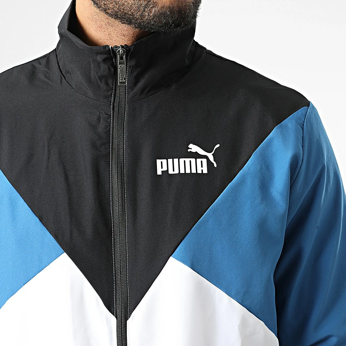 Remise 🥰 Ensemble Veste Zippée et Pantalon Jogging 670036 Noir Blanc Bleu de Puma ⌛ 3 Remise 🥰 Ensemble Veste Zippée et Pantalon Jogging 670036 Noir Blanc Bleu de Puma ⌛ – Image 2