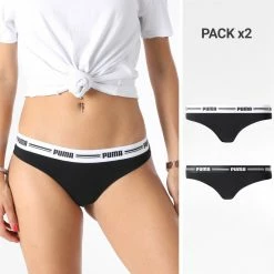 Les meilleures critiques de 🔥 Lot De 2 Strings Femme 603024001 Noir de Puma 🎉