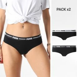 Vente flash ⌛ Lot De 2 Culottes Brazilians Femme 603053001 Noir de Puma ✨