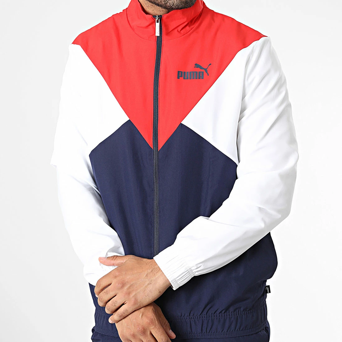 Nouveau ⭐ Ensemble De Survetement Tricolore 670036 Bleu Marine Rouge Blanc de Puma 🧨 5 Nouveau ⭐ Ensemble De Survetement Tricolore 670036 Bleu Marine Rouge Blanc de Puma 🧨 – Image 3