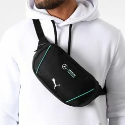 Vente flash 🌟 Sac Banane AMG Mercedes Portable 079127 Noir de Puma 🛒