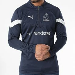 Bon marché ✨ Tee 👚 Shirt Manches Longues OM Training 767281 Bleu Marine de Puma ⌛ -Puma Soldes 2022 puma 336969 767281 22 20220922T152511 03