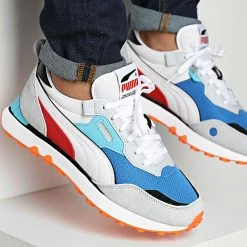 Bon marché 🛒 Baskets Rider FV 387672 Puma White Puma Royal ✨