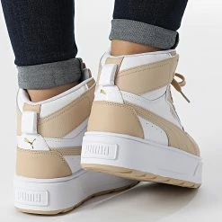 Meilleure vente ✔️ Baskets Montantes Femme Karmen Rebelle Mid 387213 White Light Sand de Puma ✨ -Puma Soldes 2022 puma 337947 387213 04 20220920T161549 04