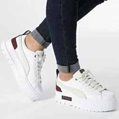 De gros 👍 Baskets Femme Mayze Luxe 383995 White Dusty Plum de Puma ⭐ -Puma Soldes 2022 puma 337971 383995 03 20220920T161310 03