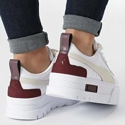 De gros 👍 Baskets Femme Mayze Luxe 383995 White Dusty Plum de Puma ⭐ -Puma Soldes 2022 puma 337971 383995 03 20220920T161312 04