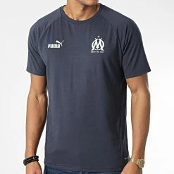 Le moins cher 😀 Tee 👚 Shirt OM Casuals 767298 Bleu Marine de Puma 👍 -Puma Soldes 2022 puma 338009 767298 22 20221025T161237 03