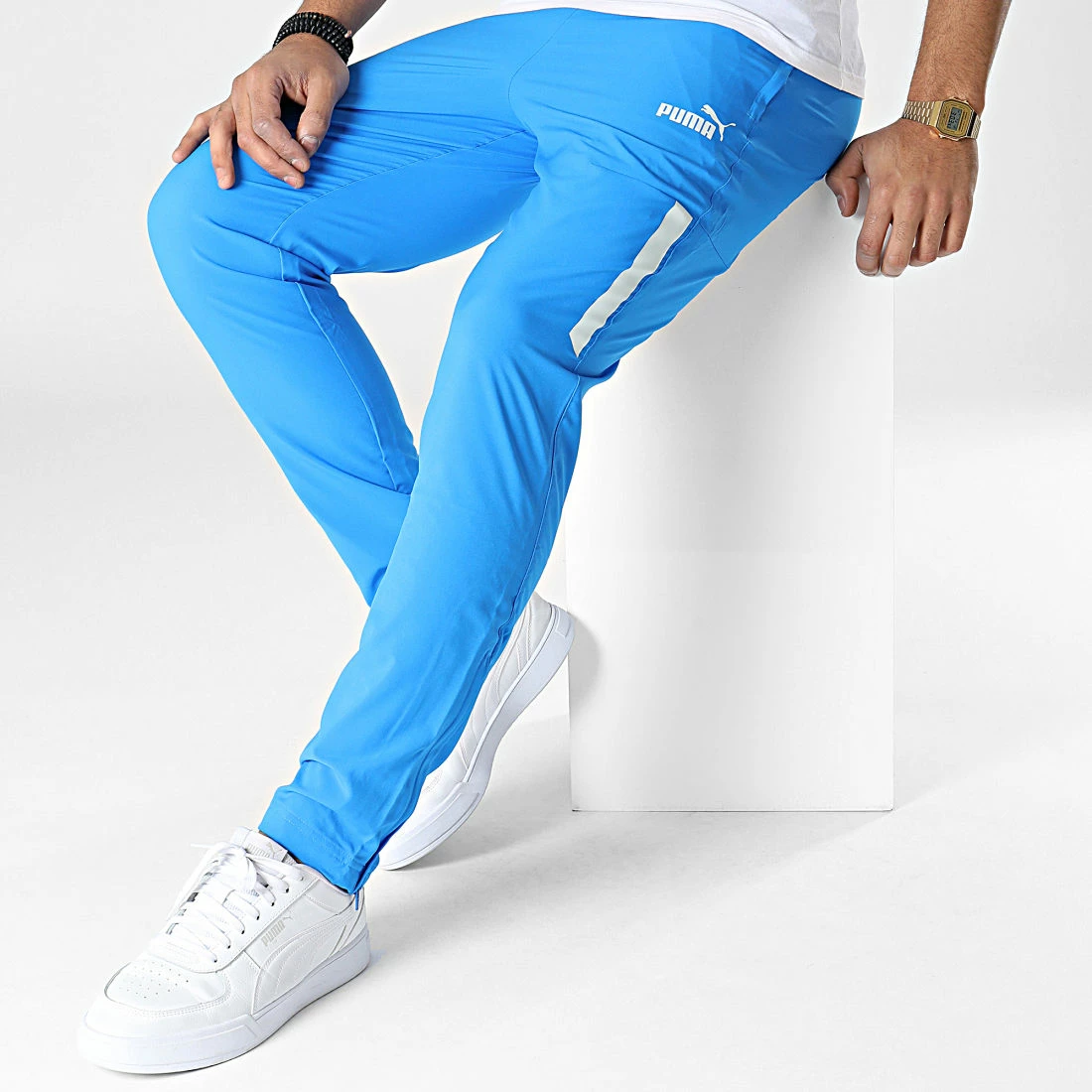 Bon marché 🔥 Pantalon Jogging OM Prematch 769669 Bleu Clair de Puma ✨ 5 Bon marché 🔥 Pantalon Jogging OM Prematch 769669 Bleu Clair de Puma ✨ – Image 3