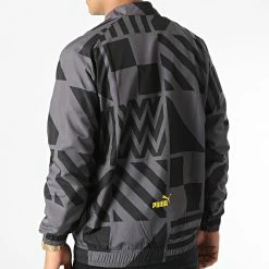 Offres 👍 Veste Zippée Borussia Dortmund Prematch 767657 Gris Noir de Puma 🔥 -Puma Soldes 2022 puma 338020 767657 02 20221024T154632 04