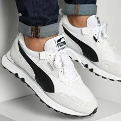 Sortie 👏 Baskets Rider FV Futur Vintage 387672 White Marshmallow de Puma 👏