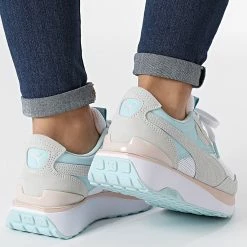 Grosses soldes 👍 Baskets Femme Cruise Rider 🍬 Candy 387460 White Light Aqua de Puma 🧨 -Puma Soldes 2022 puma 338883 387460 01 20220920T161101 04