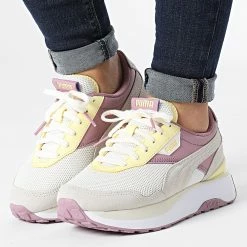 Vente flash 🤩 Baskets Femme Cruise Rider 🍬 Candy 387460 Whisper White Pale Grape de Puma 🤩