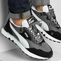 Sortie 💯 Baskets Rider FV Futur Vintage 387672 Castlerock Puma Black 💯