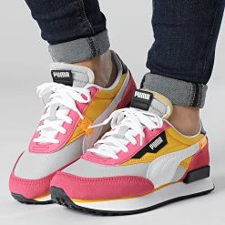 Offres 🌟 Baskets Femme Future Rider Play On 371149 Gray Violet Sunset Pink de Puma 😉