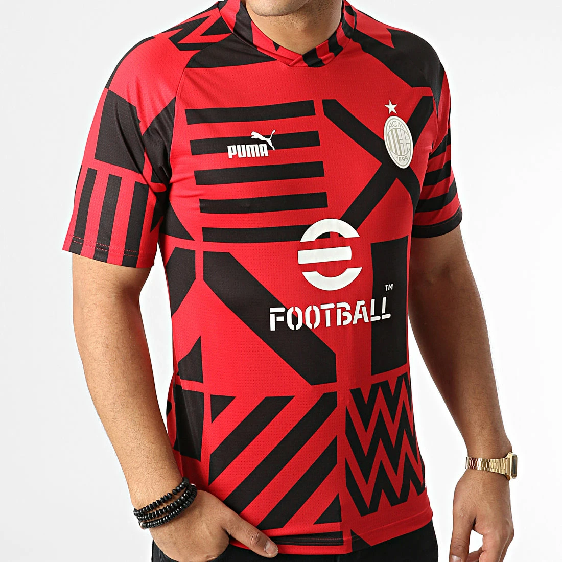 Bon marché ⌛ Tee 👚 Shirt De Sport AC Milan Prematch 767549 Rouge Noir de Puma 🥰 5 Bon marché ⌛ Tee 👚 Shirt De Sport AC Milan Prematch 767549 Rouge Noir de Puma 🥰 – Image 3