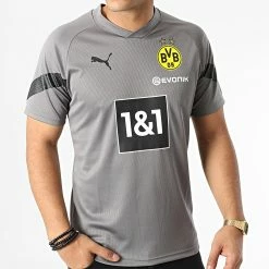 Remise 🤩 Tee 👕 Shirt De Sport Borussia Dortmund Training 768333 Gris de Puma 😉