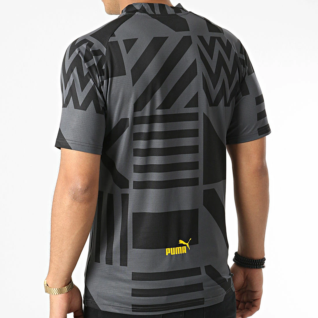 Promo 💯 Tee 👕 Shirt De Sport Manchester City Prematch 767778 Gris Noir de Puma ⭐ 6 Promo 💯 Tee 👕 Shirt De Sport Manchester City Prematch 767778 Gris Noir de Puma ⭐ – Image 4