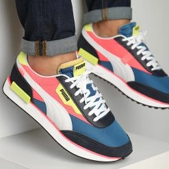 Puma Soldes 2022 32 Grosses soldes 🥰 Baskets Future Rider Play On 371149 Lake Blue Parisian Night de Puma ✔️