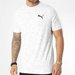 Budget 😉 Tee 👕 Shirt Day In Motion Blanc Chiné de Puma 😀