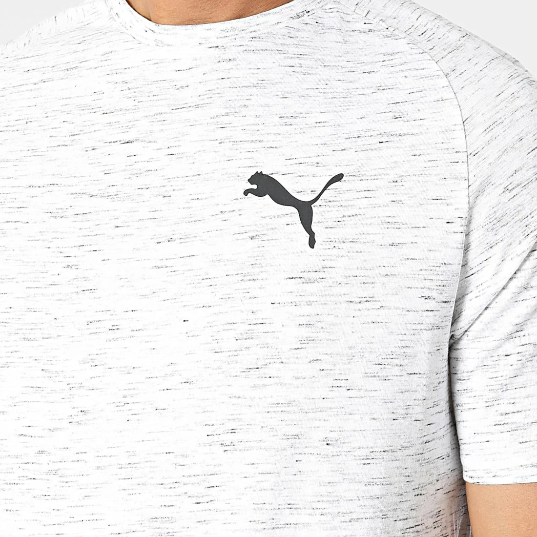 Budget 😉 Tee 👕 Shirt Day In Motion Blanc Chiné de Puma 😀 4 Budget 😉 Tee 👕 Shirt Day In Motion Blanc Chiné de Puma 😀 – Image 2