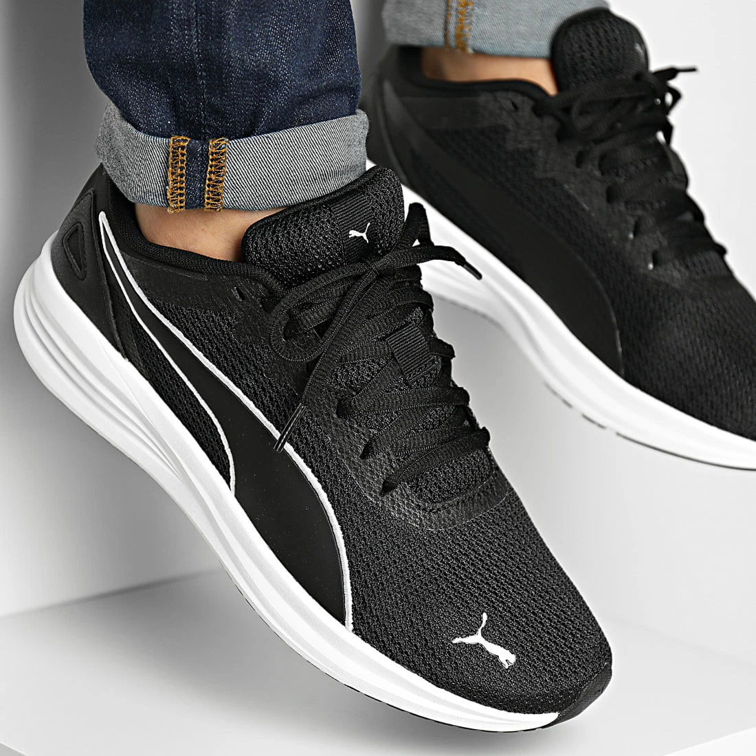 Nouveau 👏 Baskets Transport Modern 377030 Black Puma White Puma Silver 😍 3 Nouveau 👏 Baskets Transport Modern 377030 Black Puma White Puma Silver 😍