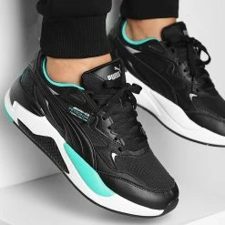 Tout neuf 🥰 Baskets X-Ray Speed AMG Mercedes 307136 Puma Black Spectra Green 😀