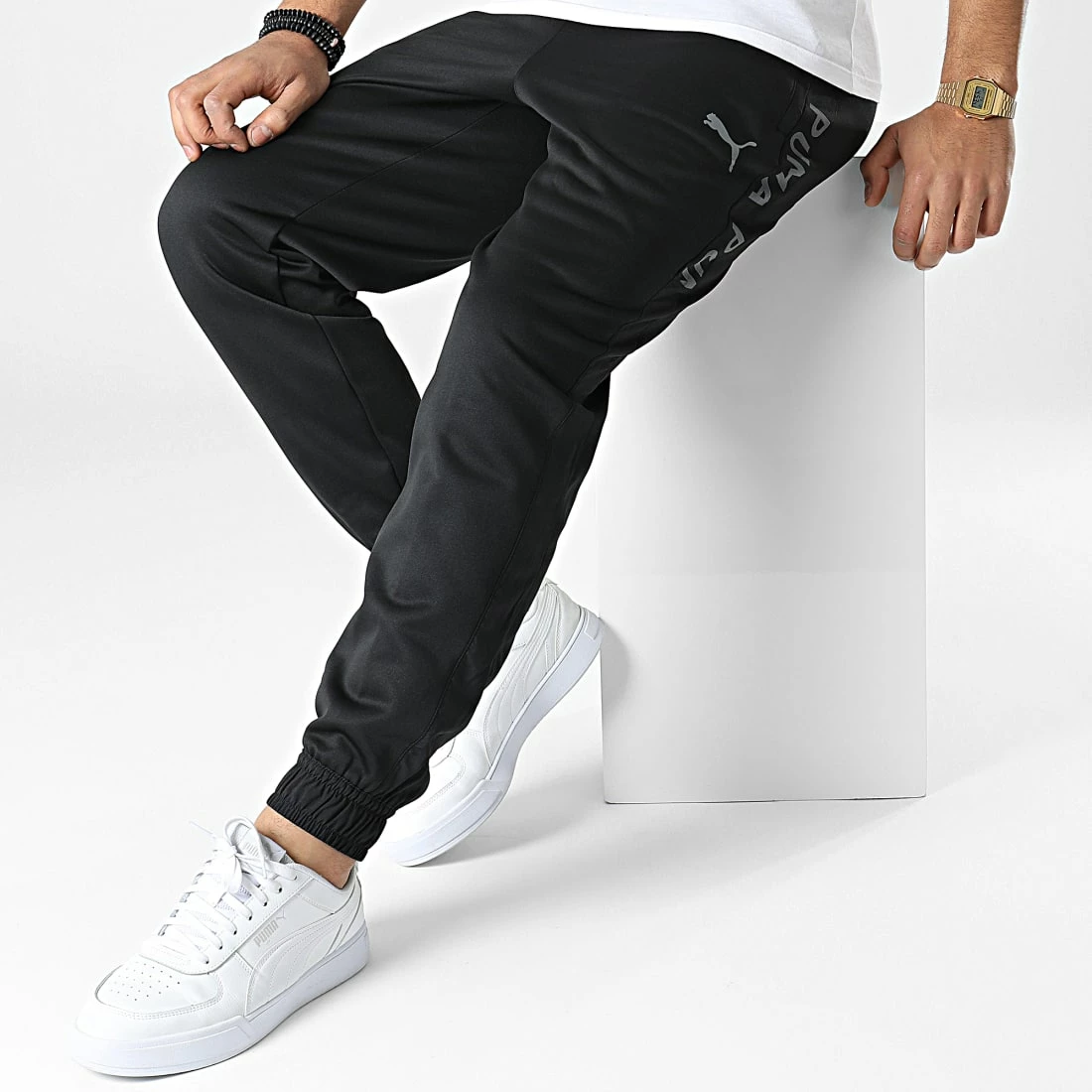 Grosses soldes 👏 Pantalon Jogging A Bandes 522125 Noir de Puma ❤️ 5 Grosses soldes 👏 Pantalon Jogging A Bandes 522125 Noir de Puma ❤️ – Image 3
