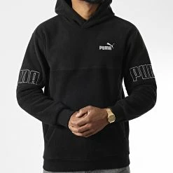 Tout neuf 🛒 Sweat Capuche Polaire Power Winterized Noir de Puma ❤️