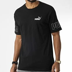 Meilleure vente 💯 Tee 👚 Shirt Power Colorblock Noir de Puma 🎉