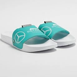 Bon marché 🧨 Claquettes Leadcat 2 Mercedes AMG Spectra Green Puma White 👏