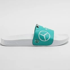 Bon marché 🧨 Claquettes Leadcat 2 Mercedes AMG Spectra Green Puma White 👏 -Puma Soldes 2022 puma 342871 307414 01 20221014T153041 03