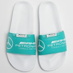 Bon marché 🧨 Claquettes Leadcat 2 Mercedes AMG Spectra Green Puma White 👏 -Puma Soldes 2022 puma 342871 307414 01 20221014T153042 04