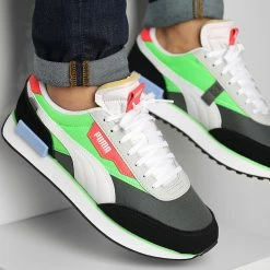 Remise 🥰 Baskets Future Rider Play On 371149 Dark Shadow Puma Black 🛒