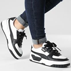 Nouveau 🥰 Baskets Femme Cali Dream Leather 387888 Puma White Puma Black 👏 -Puma Soldes 2022 puma 343198 387888 02 20221028T120712 03