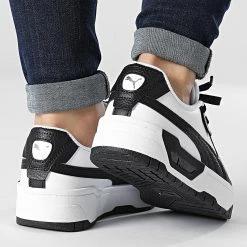 Nouveau 🥰 Baskets Femme Cali Dream Leather 387888 Puma White Puma Black 👏 -Puma Soldes 2022 puma 343198 387888 02 20221028T120713 04