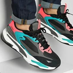 Nouveau 👍 Baskets RS Fast Limiter Suede 387825 Puma Black Dark Shadow 💯