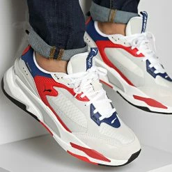 Tout neuf 🎉 Baskets RS Fast Limiter Suede 387825 Puma White High Risk Red Gray Violet 👏