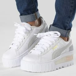 Meilleure affaire 💯 Baskets Femme Mayze Wedge Pastel 388566 Puma White ❤️