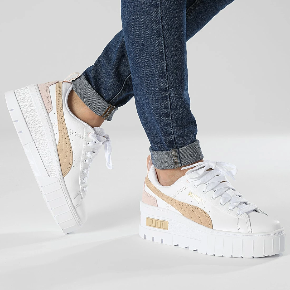 Sortie 🌟 Baskets Femme Mayze Wedge Pastel 388566 Puma White Light Sand ✔️ 5 Sortie 🌟 Baskets Femme Mayze Wedge Pastel 388566 Puma White Light Sand ✔️ – Image 3