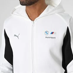 Promo 🔔 Veste Zippée Capuche BMW Motorsport 538131 Beige Clair de Puma 🎁 -Puma Soldes 2022 puma 347379 538131 02 20221110T152804 02