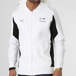 Promo 🔔 Veste Zippée Capuche BMW Motorsport 538131 Beige Clair de Puma 🎁 -Puma Soldes 2022 puma 347379 538131 02 20221110T152806 03