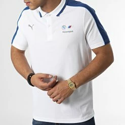 Sortie 🤩 Polo Manches Courtes A Bandes BMW Motorsport 538135 Blanc de Puma ✔️ -Puma Soldes 2022 puma 347401 538135 02 20221114T140405 03